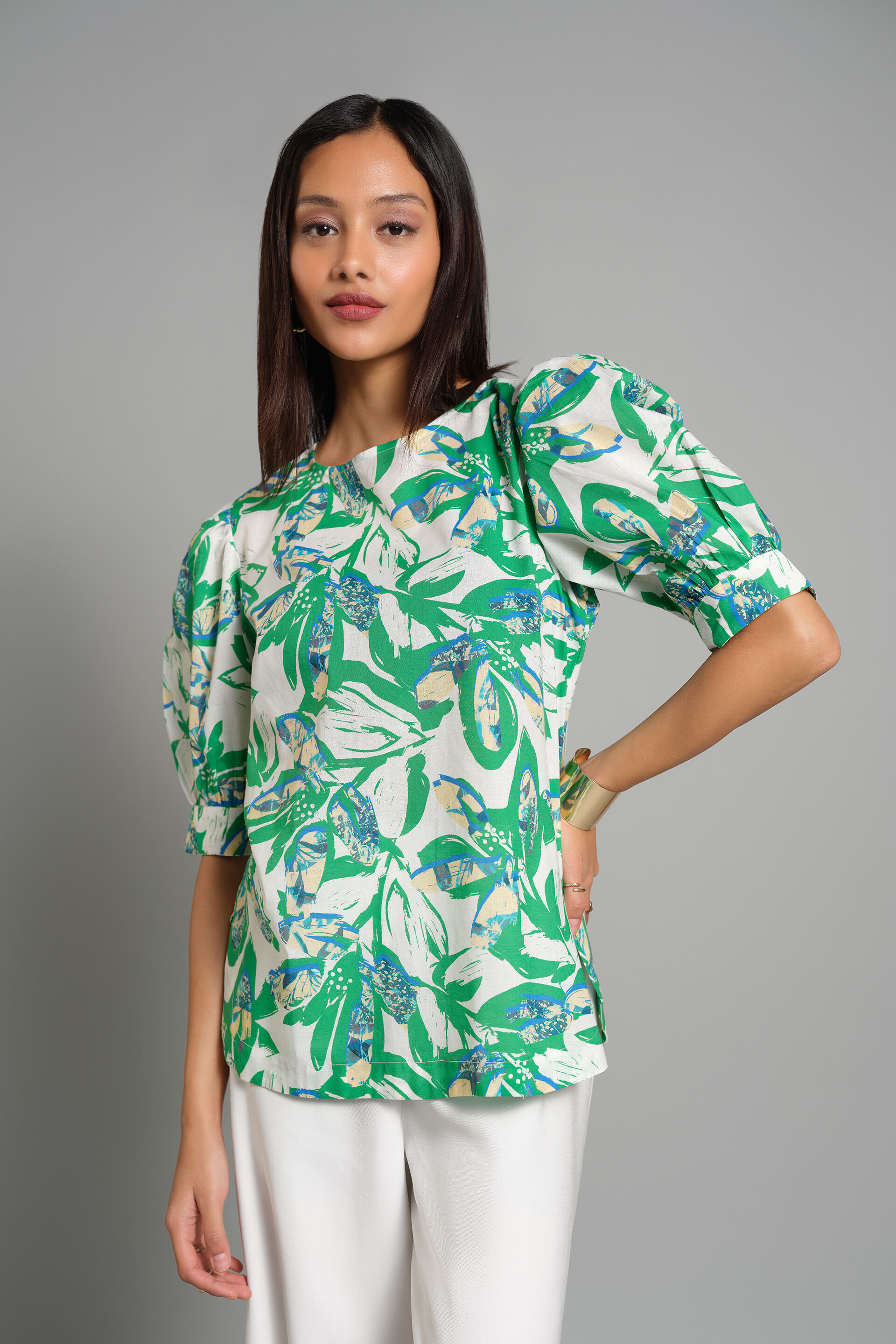 Leaf Love Top, Green, image 1